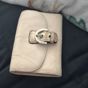 Coach ivory trifold wallet